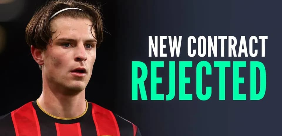 Player in AFC Bournemouth kit with contract news