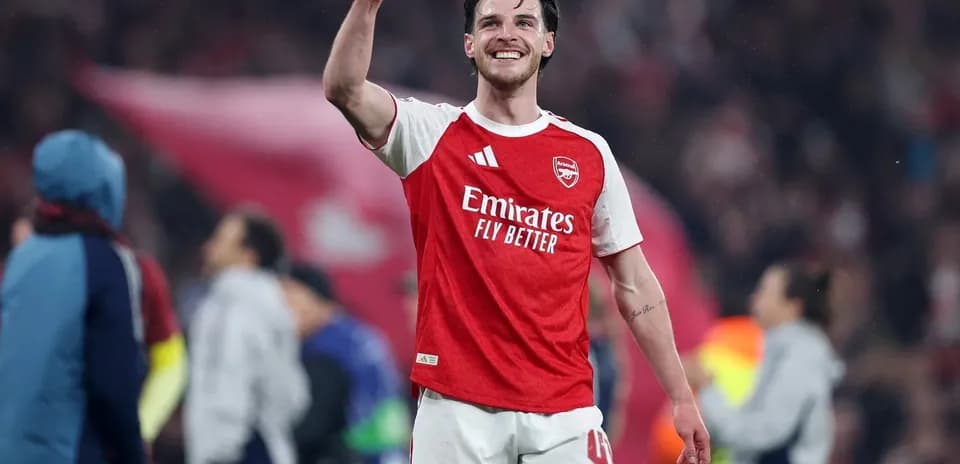 Player celebrating after a match at the stadium