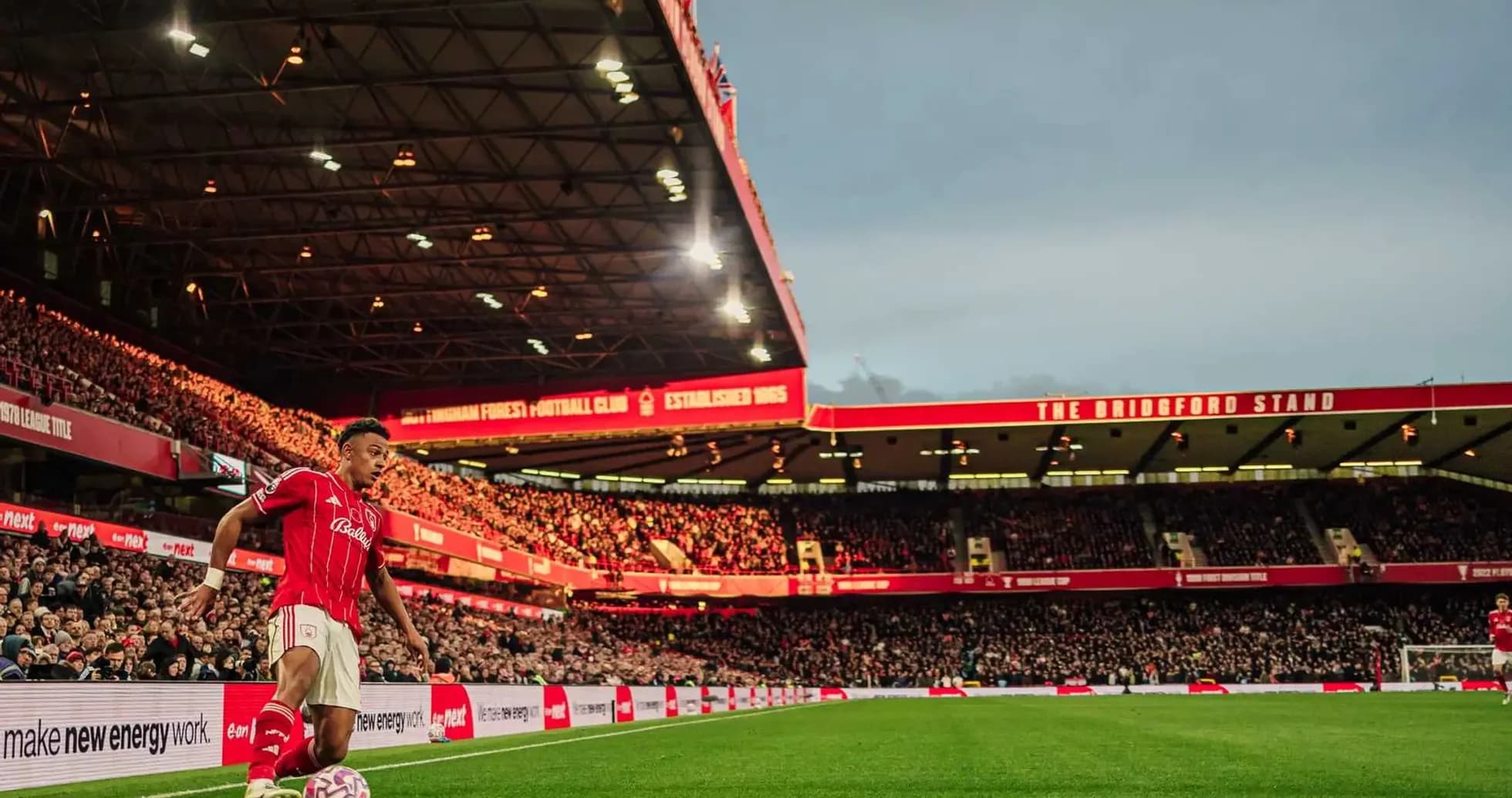Player preparing to take a corner kick