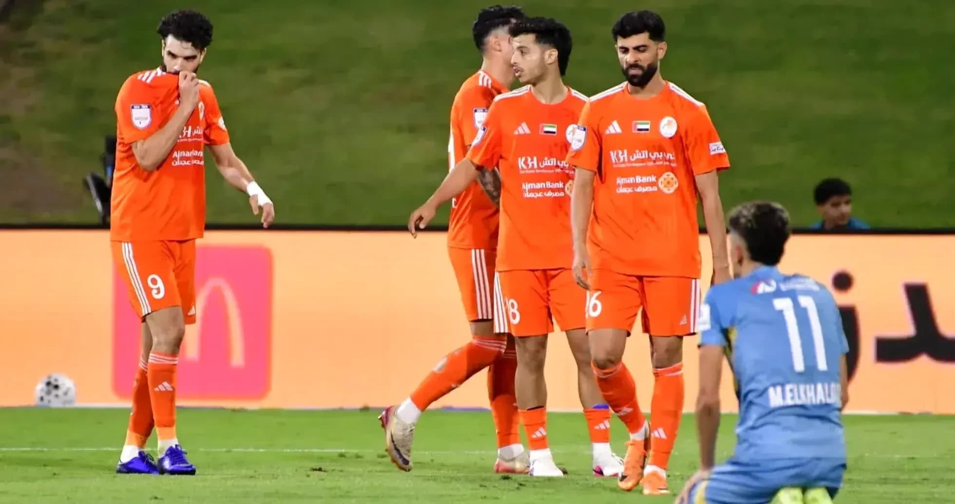 Ajman U23 players in action during match