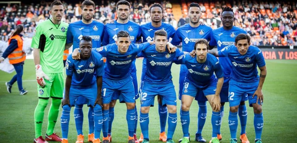 Getafe team posing for a group photo