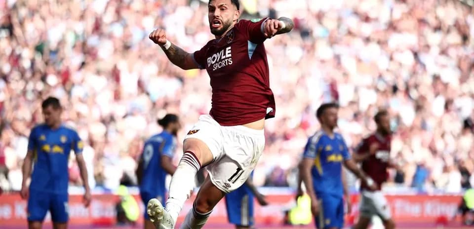 Player celebrating a goal during a match