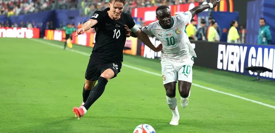 Players competing for the ball during a match