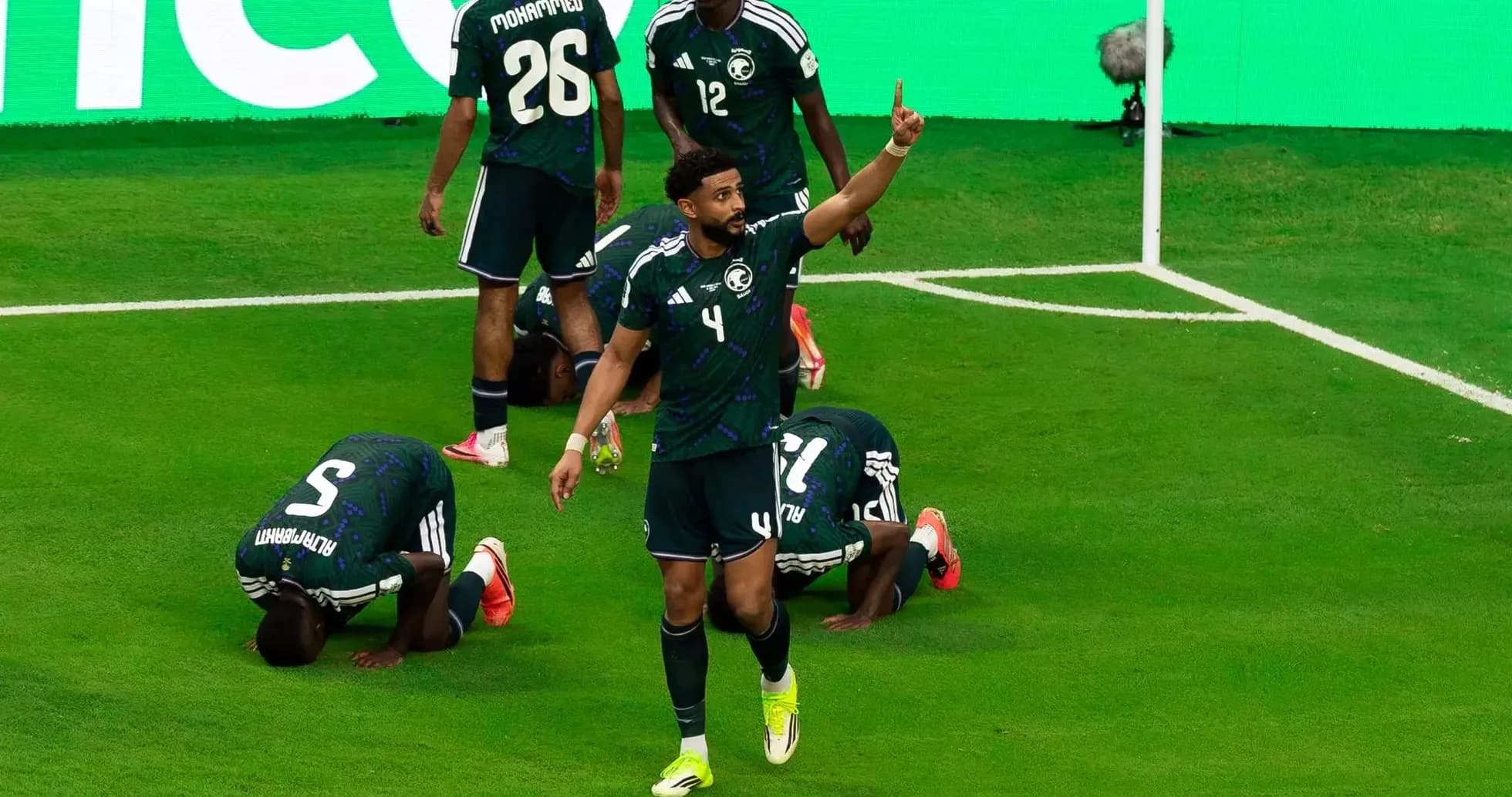 Saudi Arabia players celebrating a goal