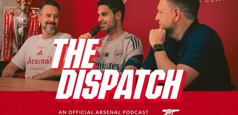 Podcast hosts discussing Arsenal football club