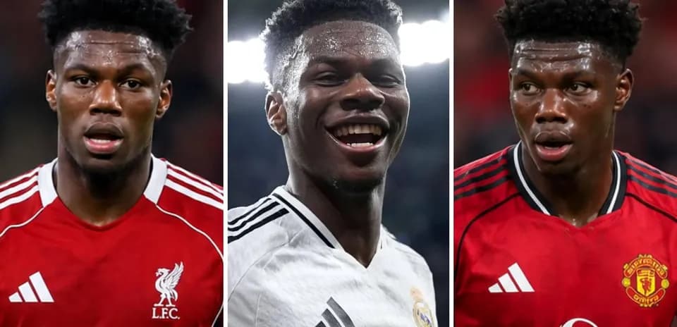 Three images of player in different club jerseys