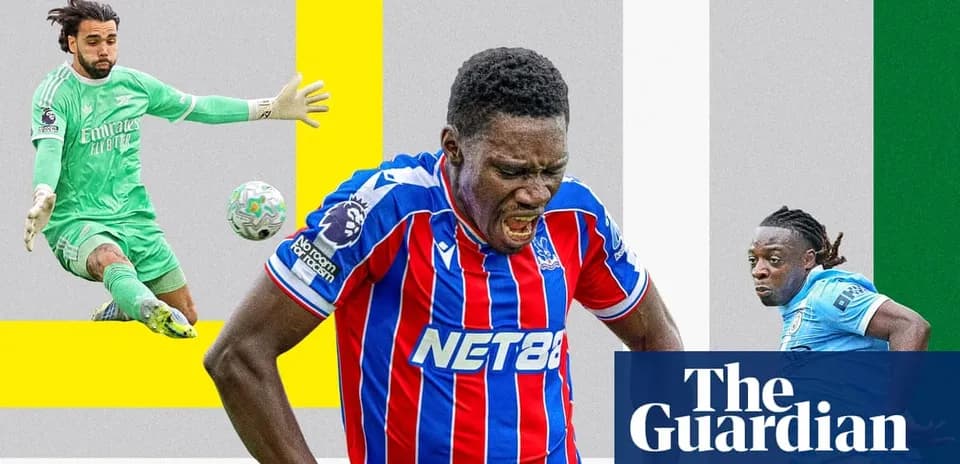 Player in Crystal Palace kit reacting during match