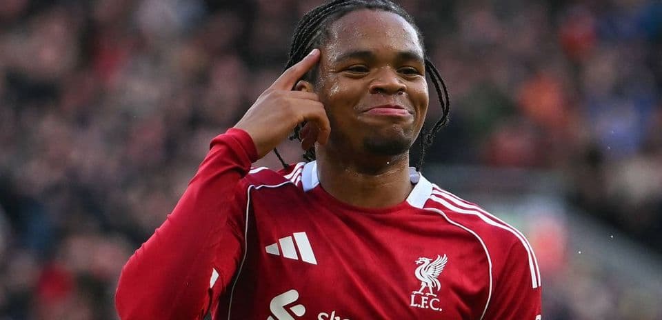 Player celebrating with finger gesture after scoring