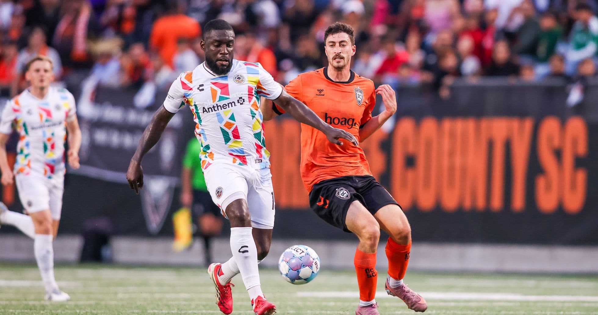 Players competing during Oakland Roots vs Colorado Springs