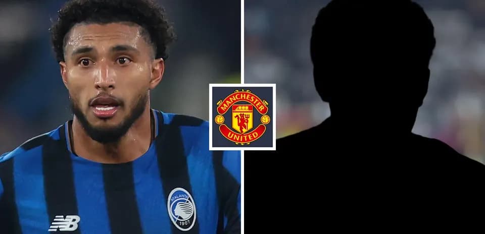 Atalanta player with Manchester United logo overlay