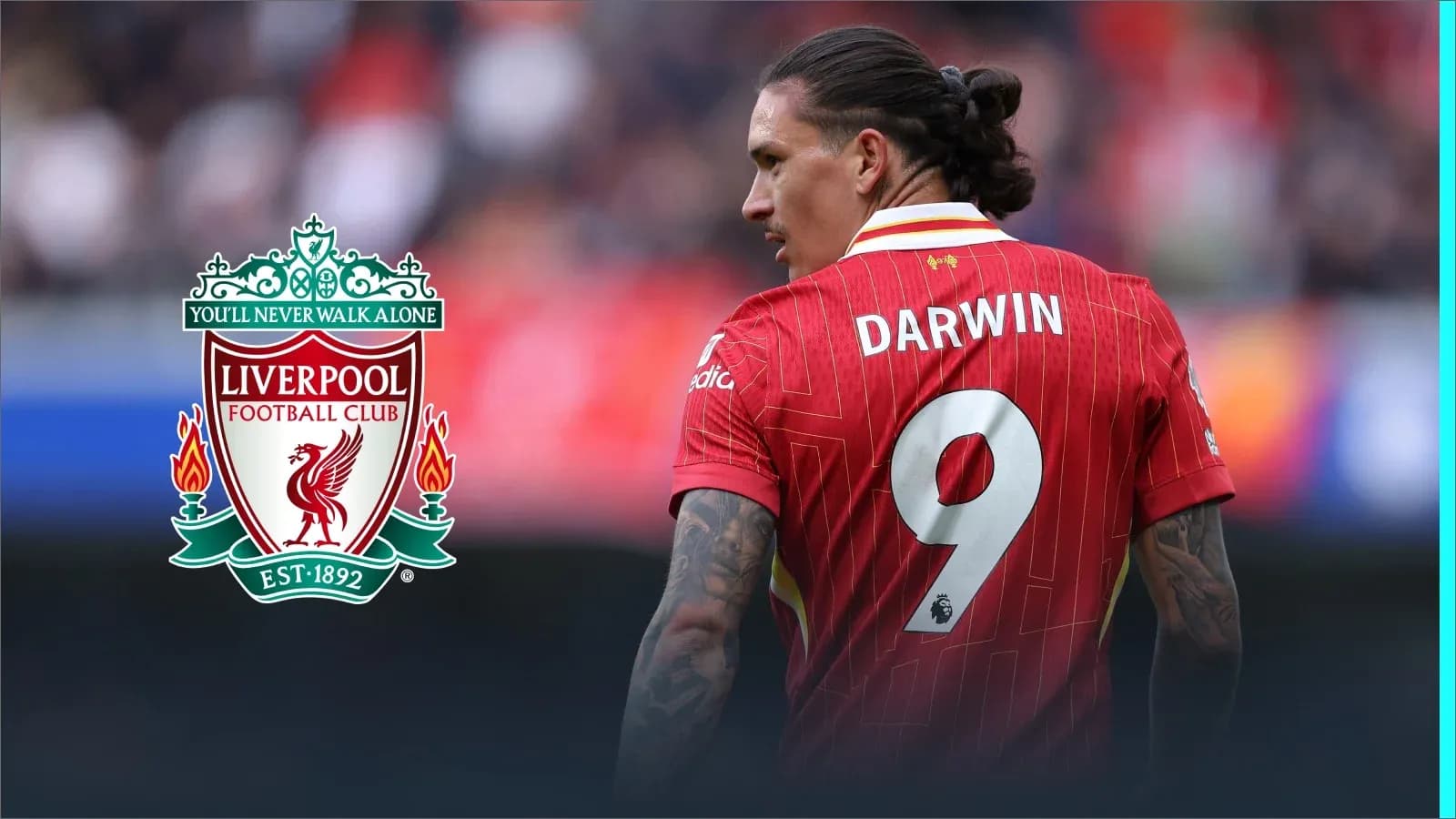 Player wearing Liverpool jersey with number 9
