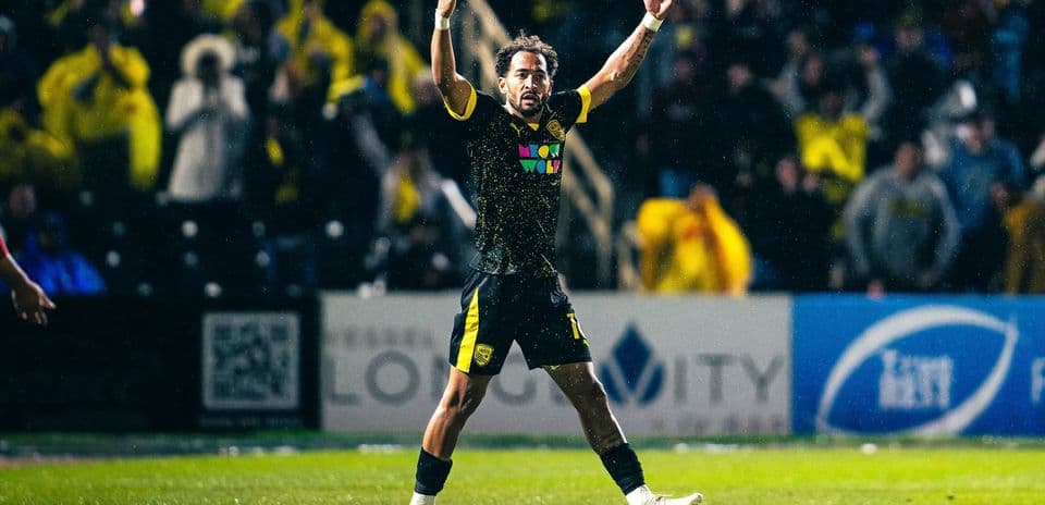 Player celebrating during New Mexico United match