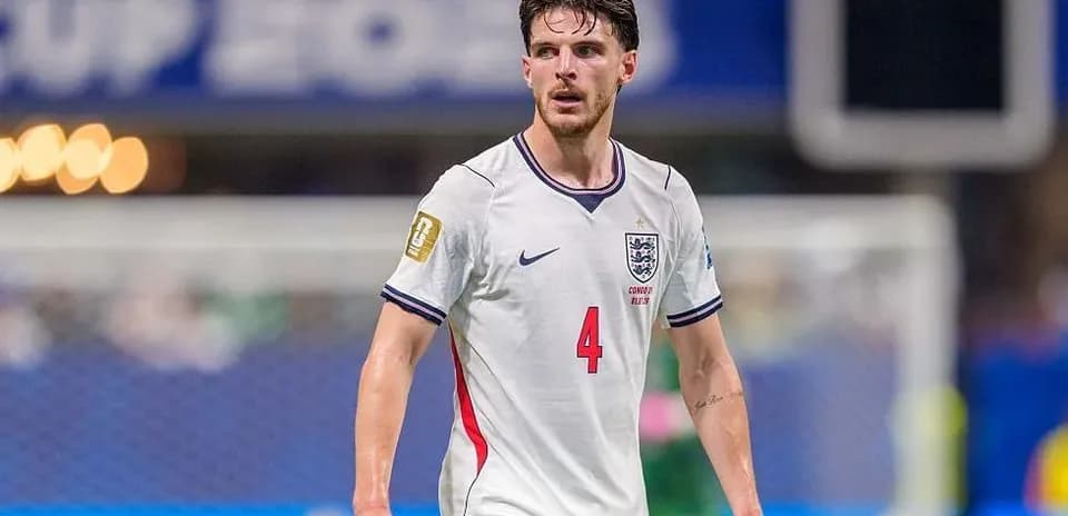 Player in England kit during a football match