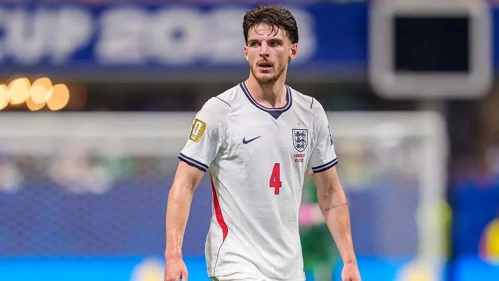 Player in England kit during a football match