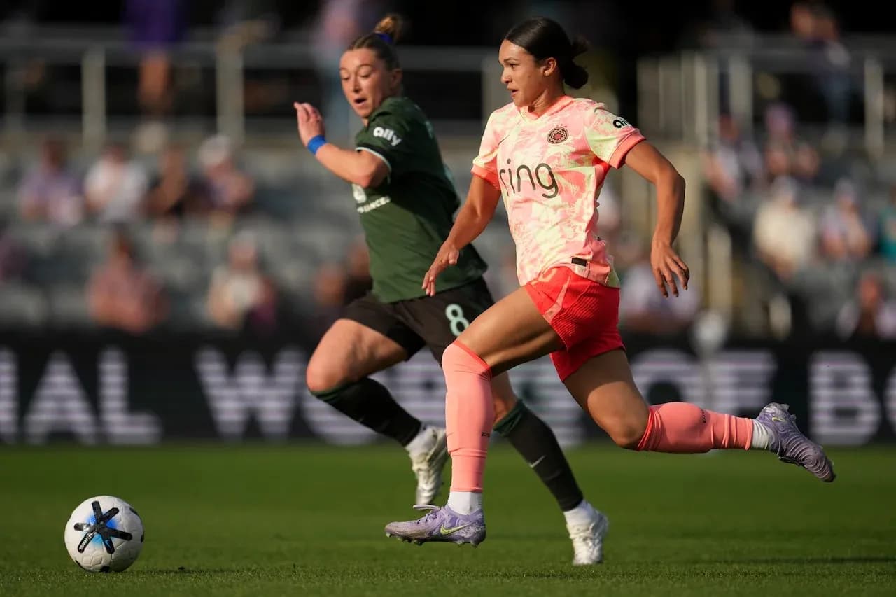 Player running with the ball during match