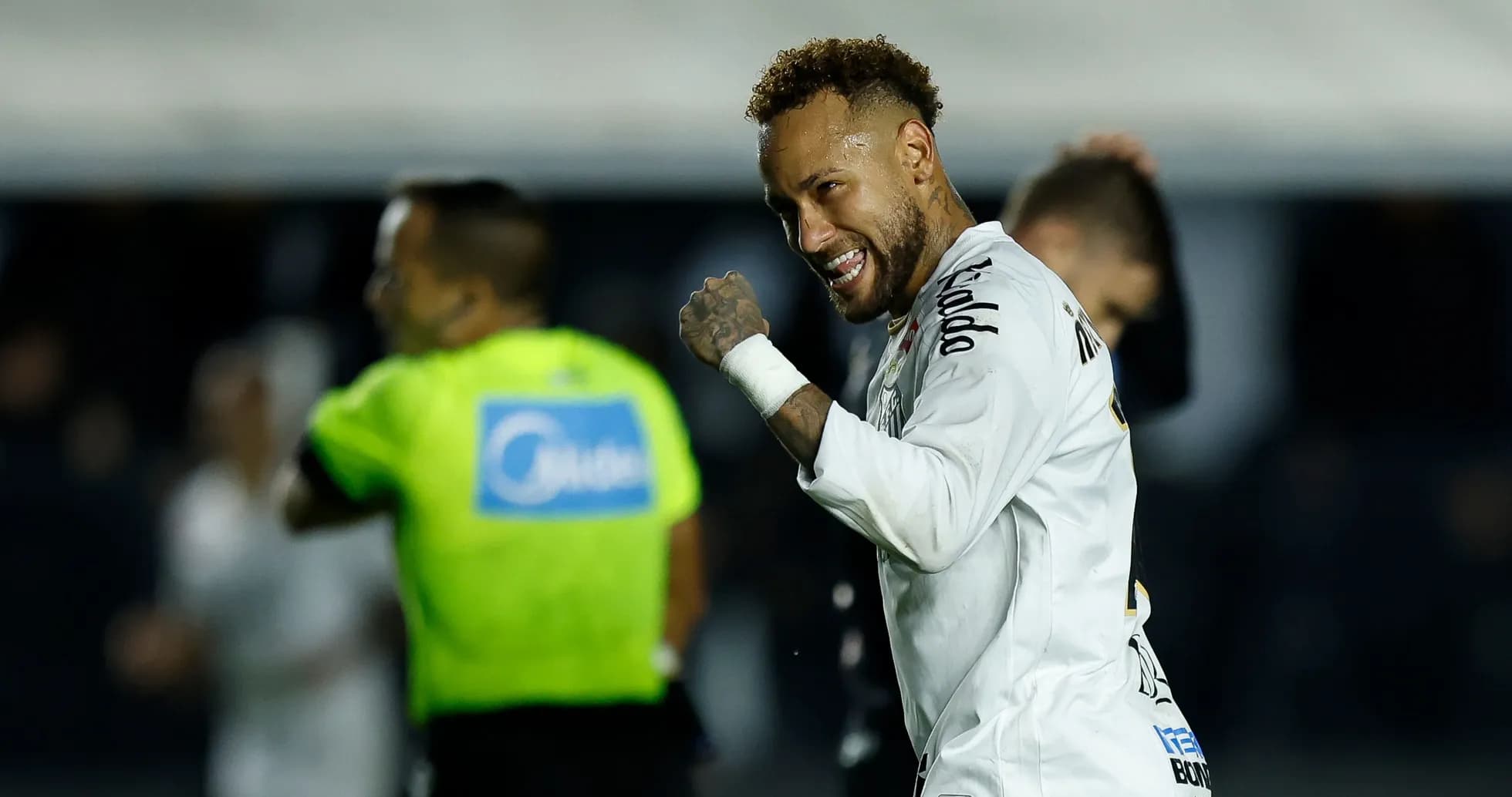 Neymar celebrating during a football match