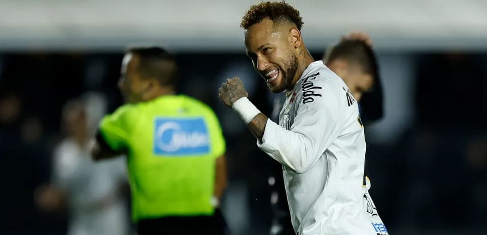 Neymar celebrating during a football match