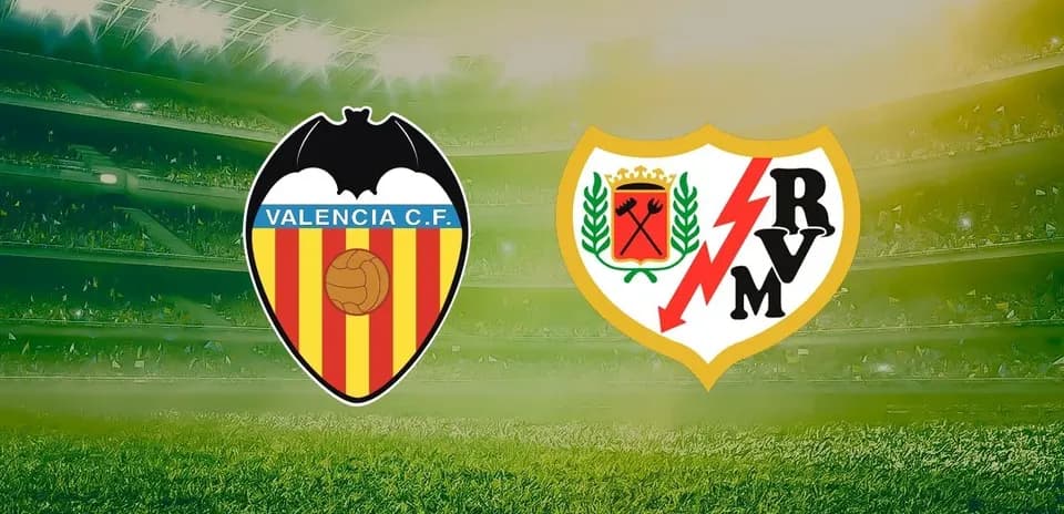 Valencia and Rayo Vallecano team logos