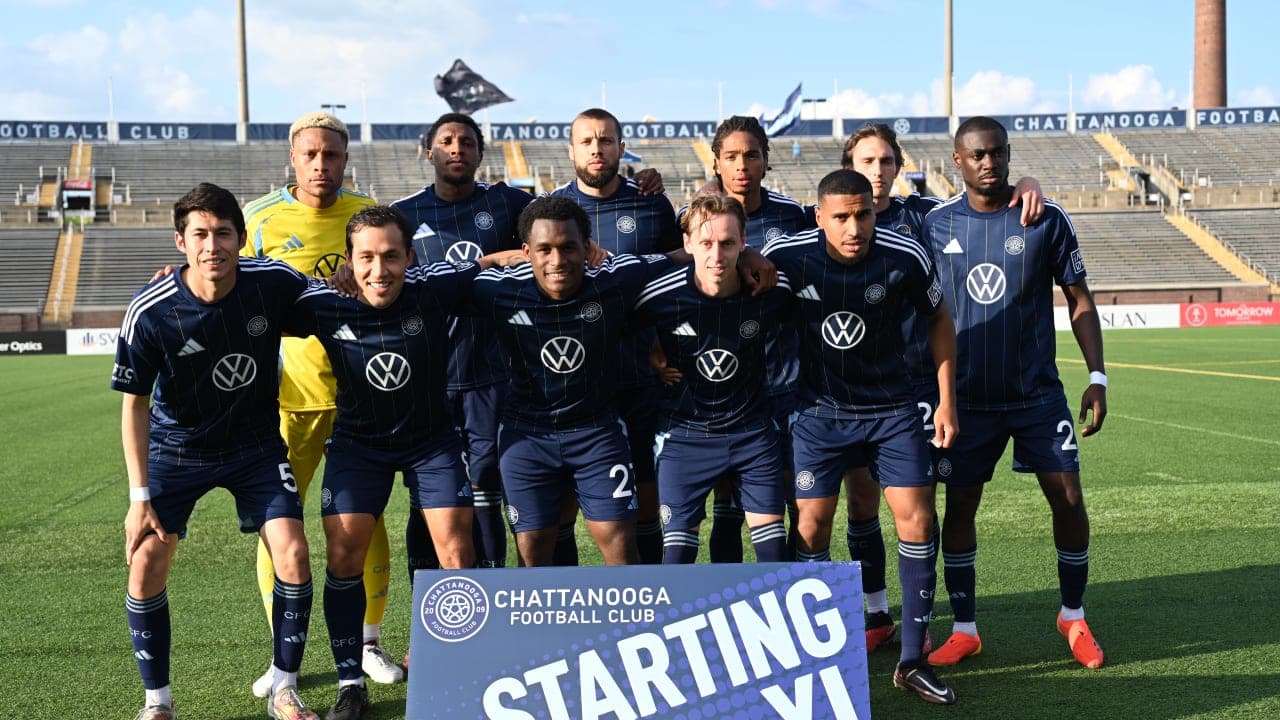 Chattanooga FC starting XI before the match