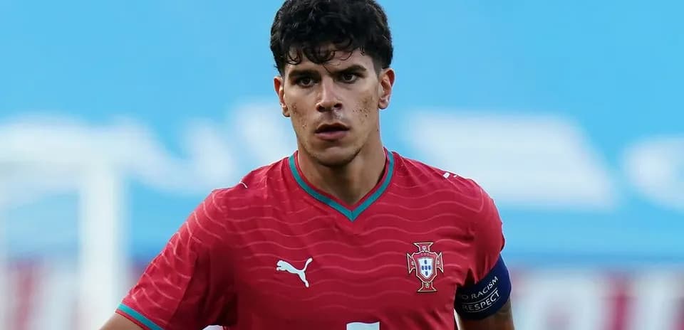 Player wearing Portugal jersey during match action