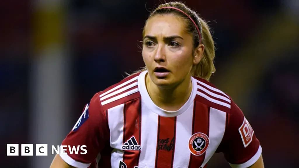 Player in Sheffield United kit during match Player in Sheffield United kit during match