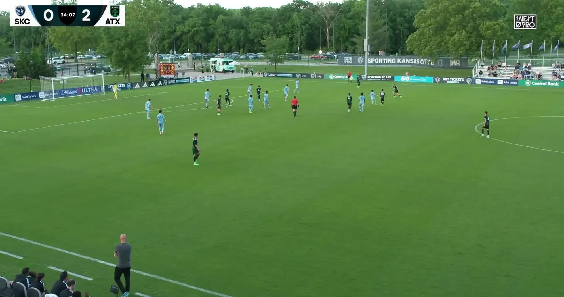 Austin II players attacking against Sporting KC II Austin II players attacking against Sporting KC II