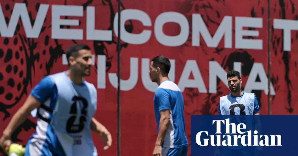 Players training near 'Welcome to Tijuana' sign Players training near 'Welcome to Tijuana' sign