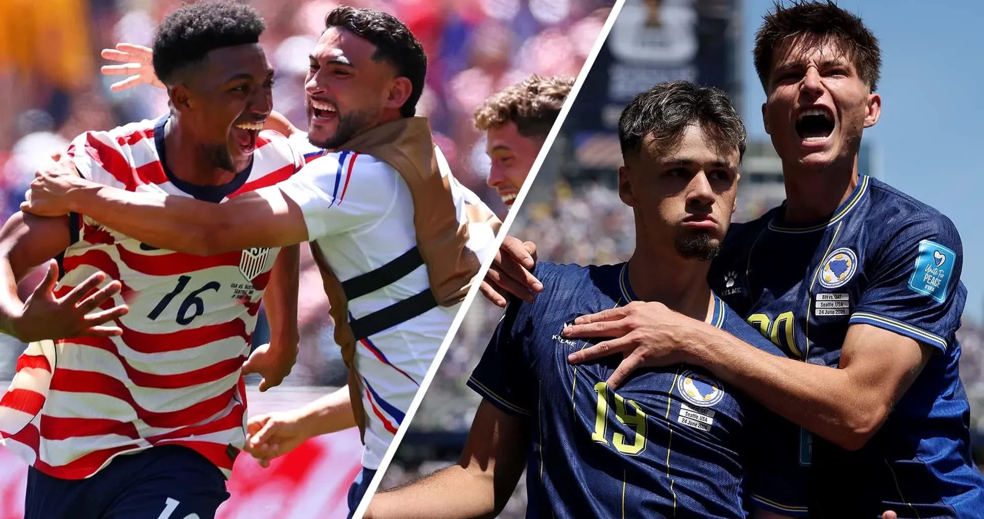 Players celebrating during USA vs Bosnia match Players celebrating during USA vs Bosnia match