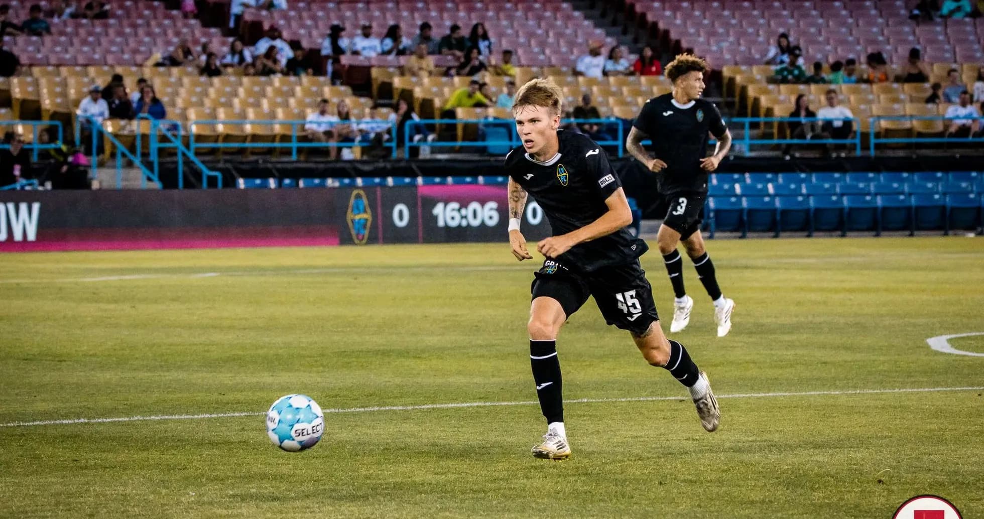 Player dribbling the ball during match Player dribbling the ball during match