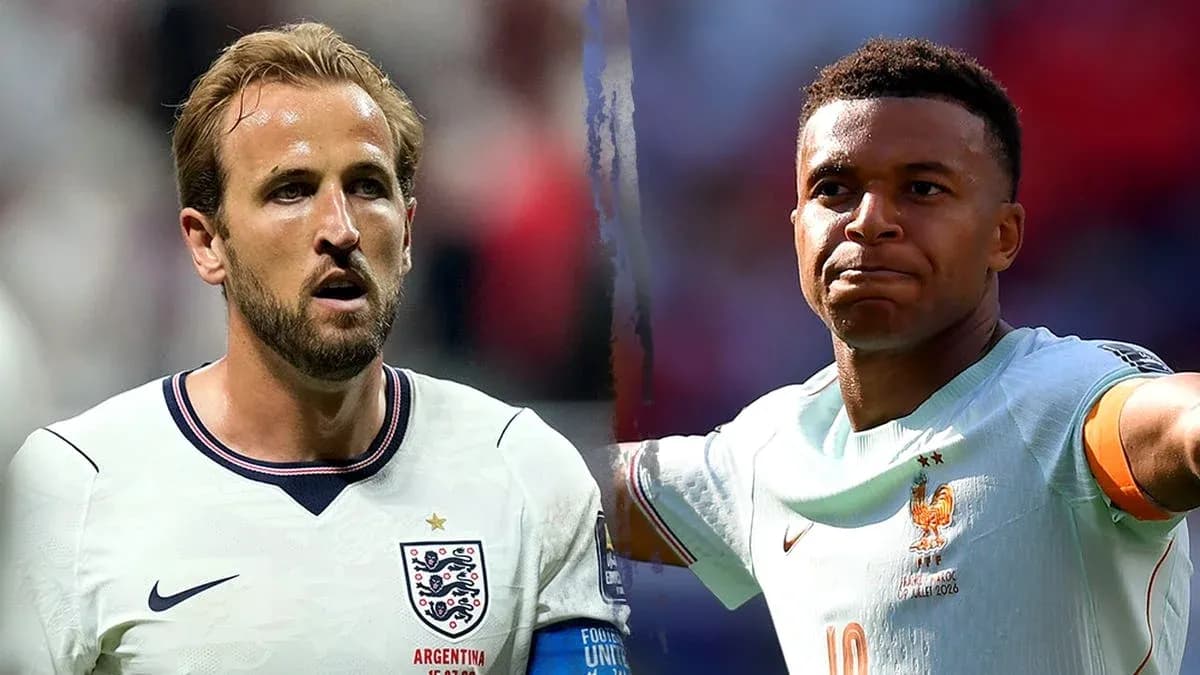 Harry Kane and Kylian Mbappé before match Harry Kane and Kylian Mbappé before match