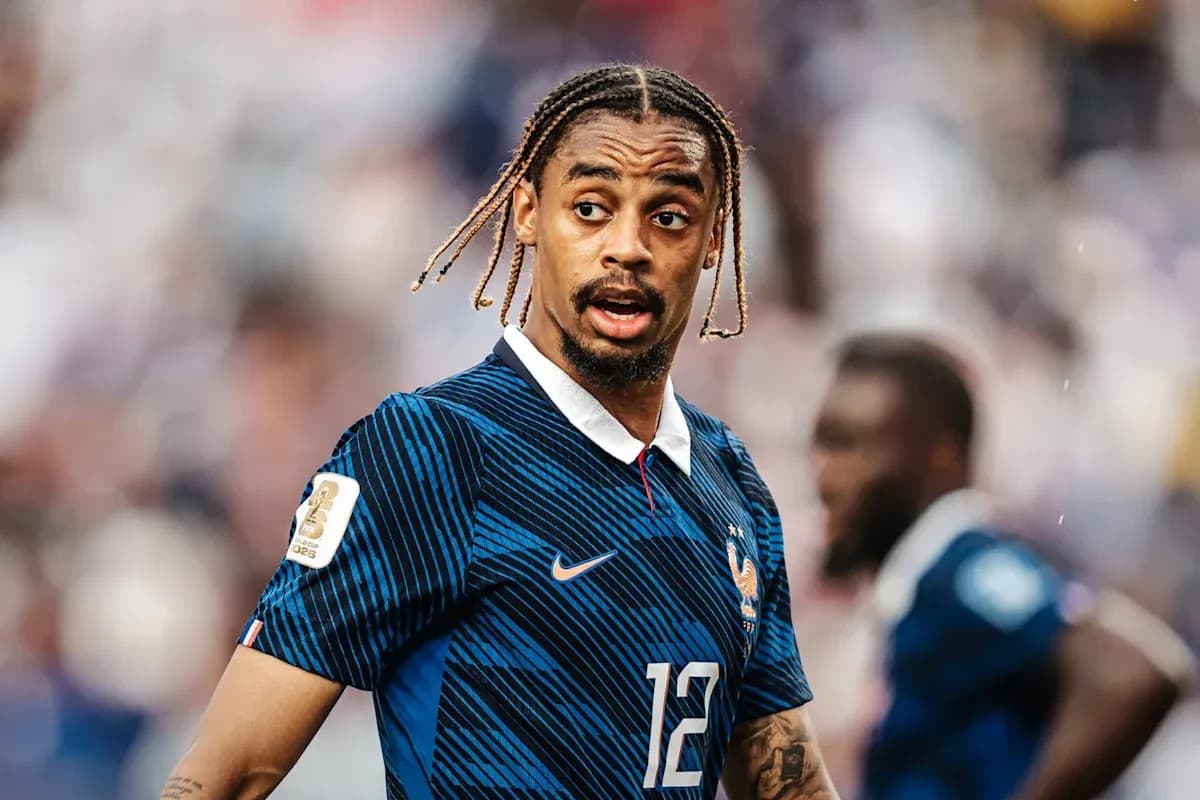 Player wearing France jersey during a match Player wearing France jersey during a match