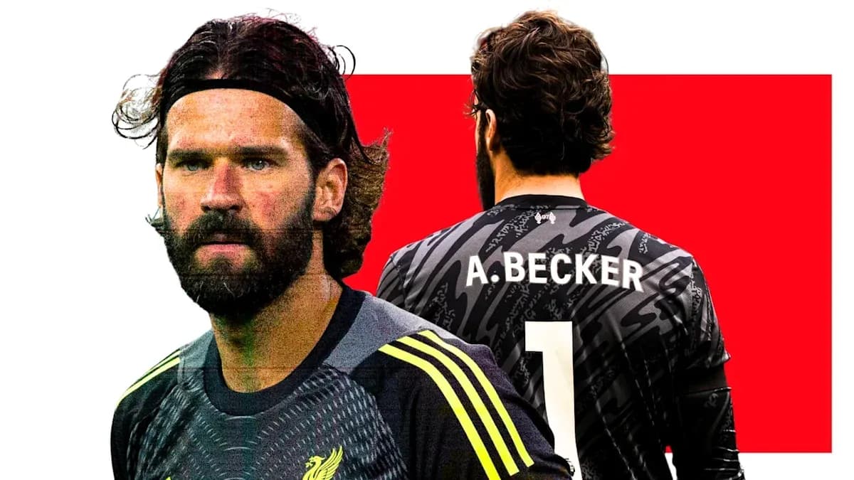 Goalkeeper Alisson Becker in Liverpool kit Goalkeeper Alisson Becker in Liverpool kit