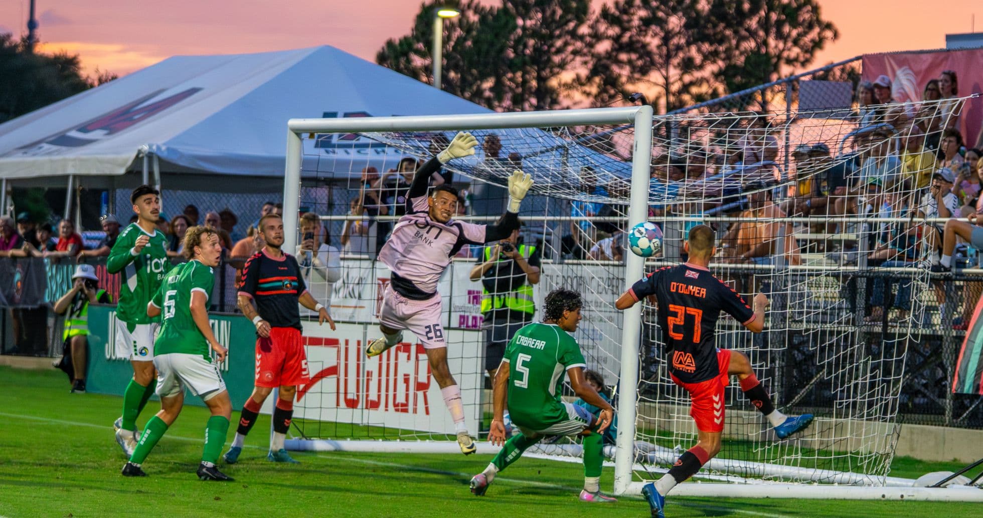 Goalkeeper saving shot during Naples vs Sarasota match Goalkeeper saving shot during Naples vs Sarasota match