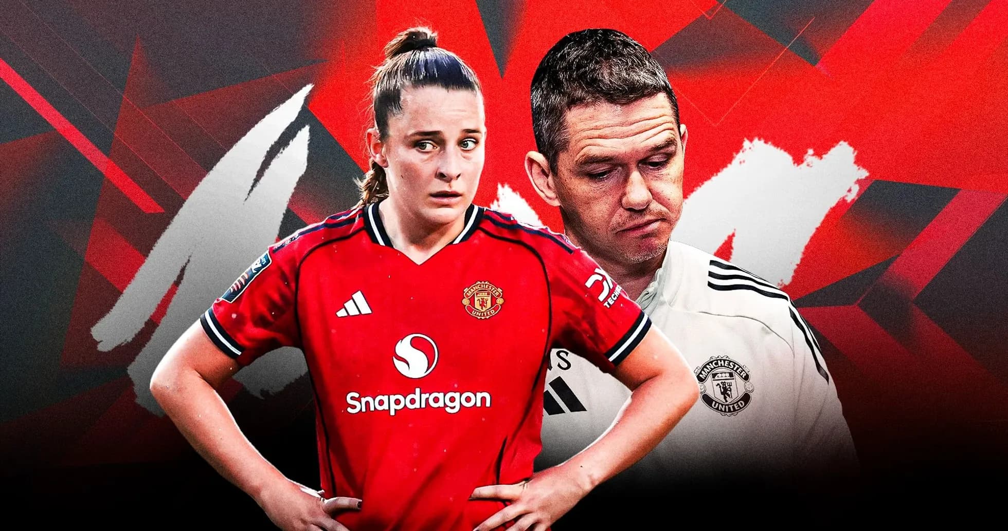 Manchester United players in red kit with coaching staff Manchester United players in red kit with coaching staff