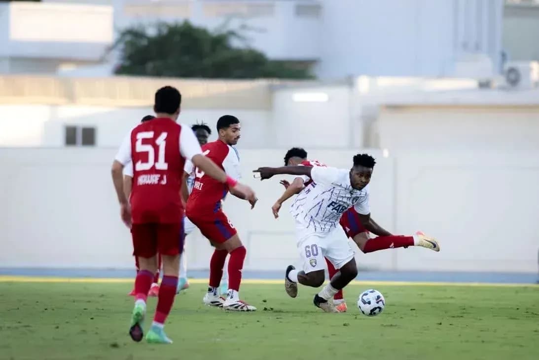 Player dribbling the ball during Al Ain U23 match Player dribbling the ball during Al Ain U23 match