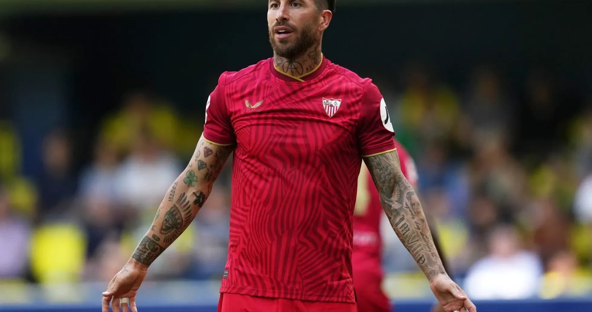 Sevilla player during La Liga match Sevilla player during La Liga match