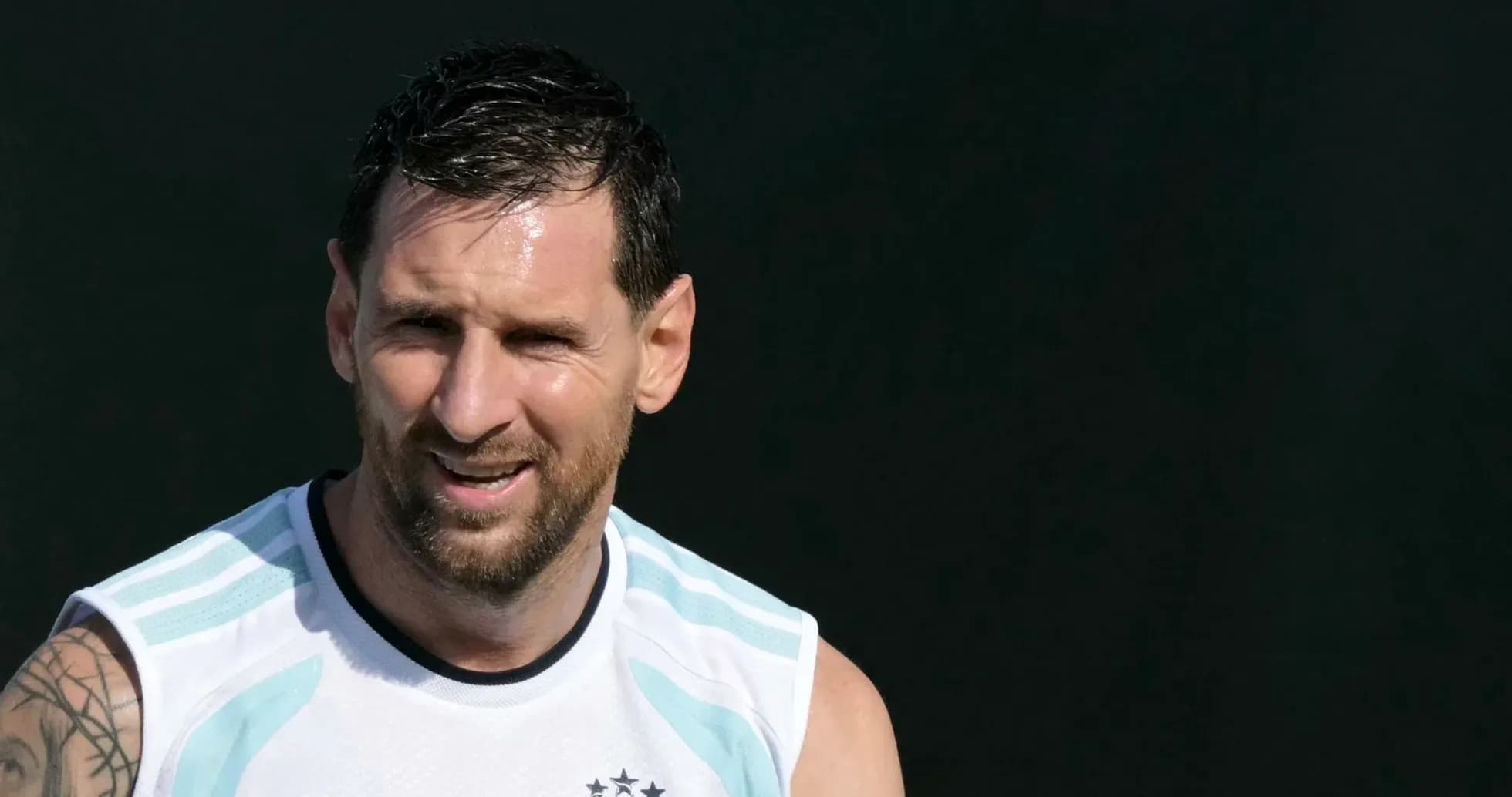 Lionel Messi during training session wearing Argentina kit Lionel Messi during training session wearing Argentina kit