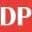 Red background with letters D and P Red background with letters D and P