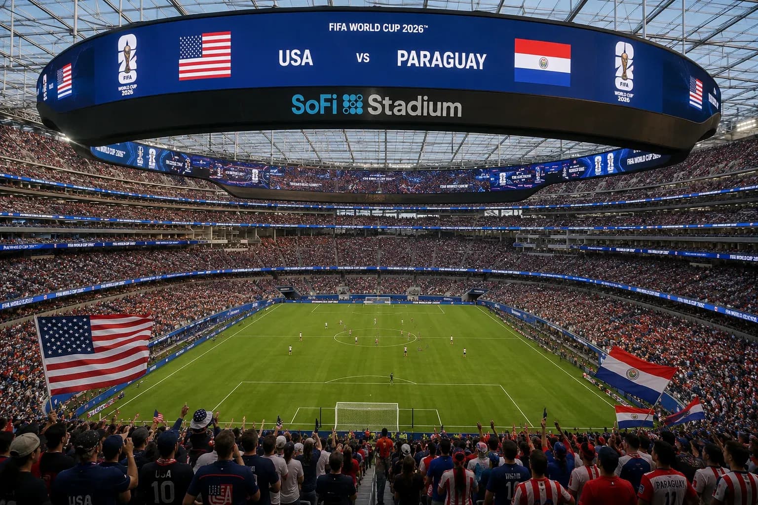 USA vs Paraguay match at SoFi Stadium USA vs Paraguay match at SoFi Stadium