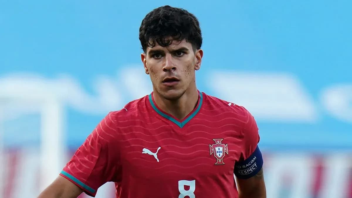 Player wearing Portugal jersey during match action Player wearing Portugal jersey during match action